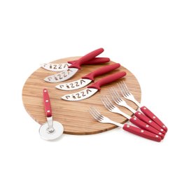 Cutting board with 9 cutlery Pizzainsieme