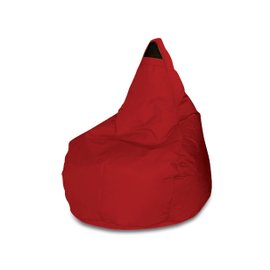 Pear-shaped pouf with removable cover - solid color