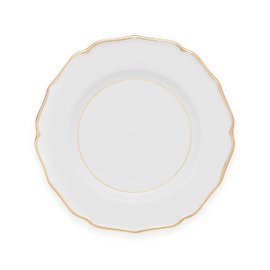 6 assiettes plates Glamour double fil d'or Diam. 27 cm