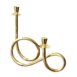 Candle holder Mult8 - glossy brass