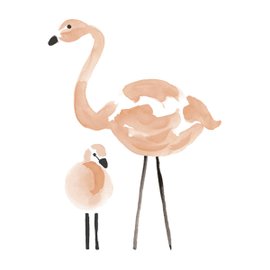 Pegatina infantil Flamingo