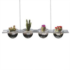 Suspended shelf with 4 half-spheres