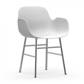 Form chromed small armchair