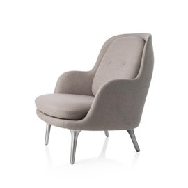Fri Armchair with aluminium legs