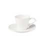 6 Glamour Bianco coffee cups with saucer 
