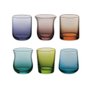 6 liqueur glasses Diseguale - colors assorted
