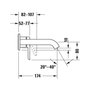 C.1 wall-mounted basin mixer with built-in part - 17,4 cm