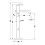 Floor mounted single lever mixer C.1 for bathtub
