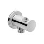 Flexible fitting with hand shower support - round rose