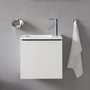 Lave-mains console Me by Starck L 43 cm avec base meuble-lavabo