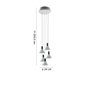 Multispot 5-light LED chandelier with cylindrical wheel