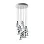 Multispot 30-light LED chandelier with cylindrical wheel