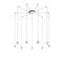 Tripla LED chandelier with 9 elements