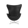 Egg Armchair in black leather