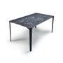 Mat extendable table - black and Cosmos corian - different sizes