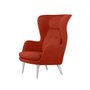 Ro armchair in Capture fabric with chromed legs 