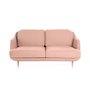 Lune 2-seater sofa in Capture fabric with oak legs