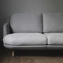 Lune 2-seater sofa in Linara fabric with oak legs