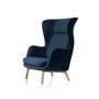 Ro armchair in Capture fabric with wooden legs 