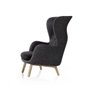 Ro armchair in Divina fabric with wooden legs 