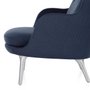 Fri armchair in Rime fabric with aluminium legs
