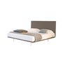 Thin double bed W 187 cm - leather