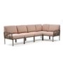 Komodo 5 outdoor sofa with taupe frame