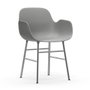 Form chromed small armchair