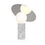 Lampada da tavolo Bola Disc in marmo bianco