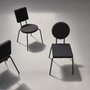 Option Chair with round seat and square backrest