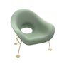 Pupa chair with brass legs
