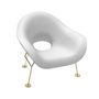 Pupa chair with brass legs