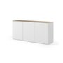 Join sideboard 180H2 matt white with wooden top