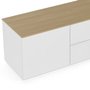 Join cupboard 180L1 matt white with wooden top