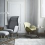 Ro Armchair with wooden legs
