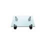 Coffee table Table with wheels low large 110x110cm