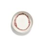 Set of 2 Feast soup plates red line