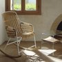 Raphia Rocking chair with armrests