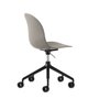 Academy swivel chair with black aluminum base