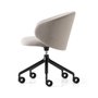 Black swivel chair with Tuka fabric wheels