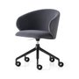 Black swivel chair with Tuka fabric wheels