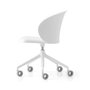 Tuka swivel chair with white aluminum wheels