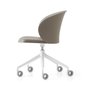 Tuka swivel chair with white aluminum wheels