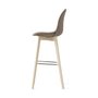 Academy high stool in beech and Vintage fabric
