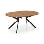 Giove round extendable wooden table