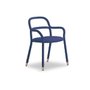 Pippi chair with armrests upholstered in fabric