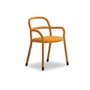 Pippi chair with armrests upholstered in fabric