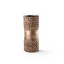 Jackfruit cylindrical vase in brass and wood
