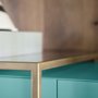 Sideboard Zoom lacquered with bronze structure