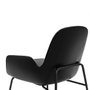 Era Lounge Low Armchair with steel legs and leather